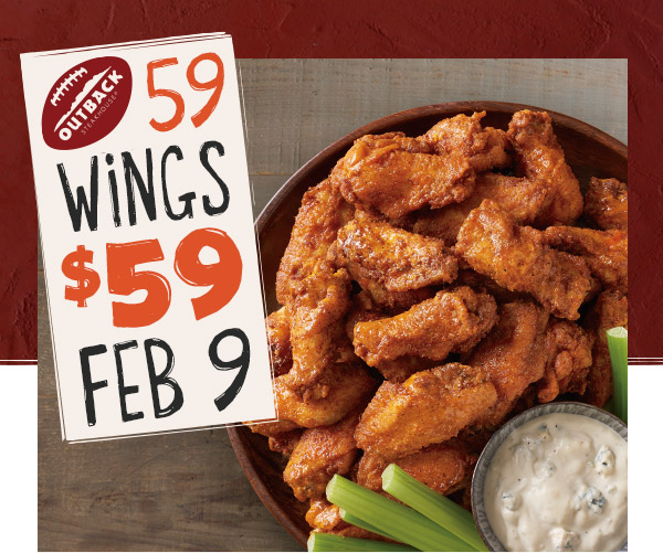 59 WINGS $59 FEB 9 