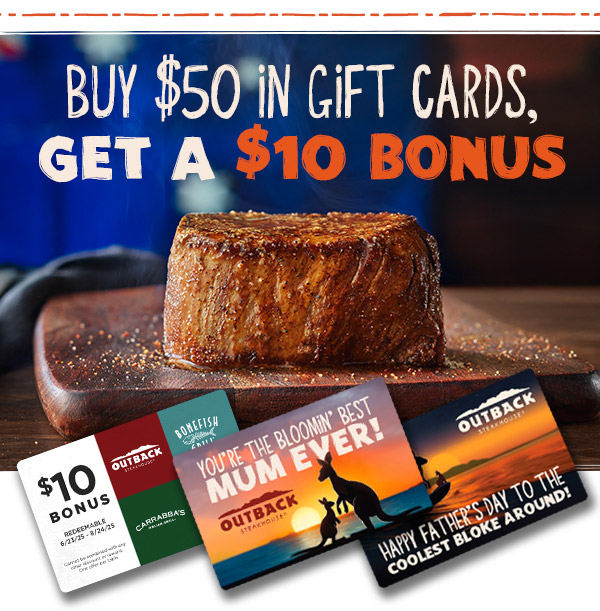 Buy $50 In Gift Cards, Get A $10 Bonus