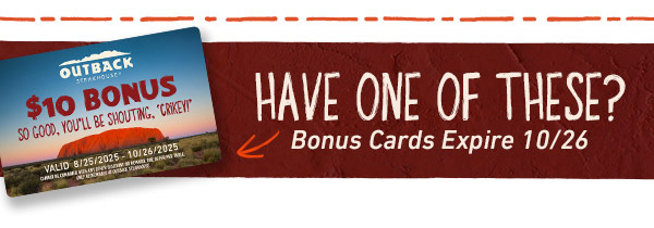Have One Of These? Bonus Cards Expire 10/26